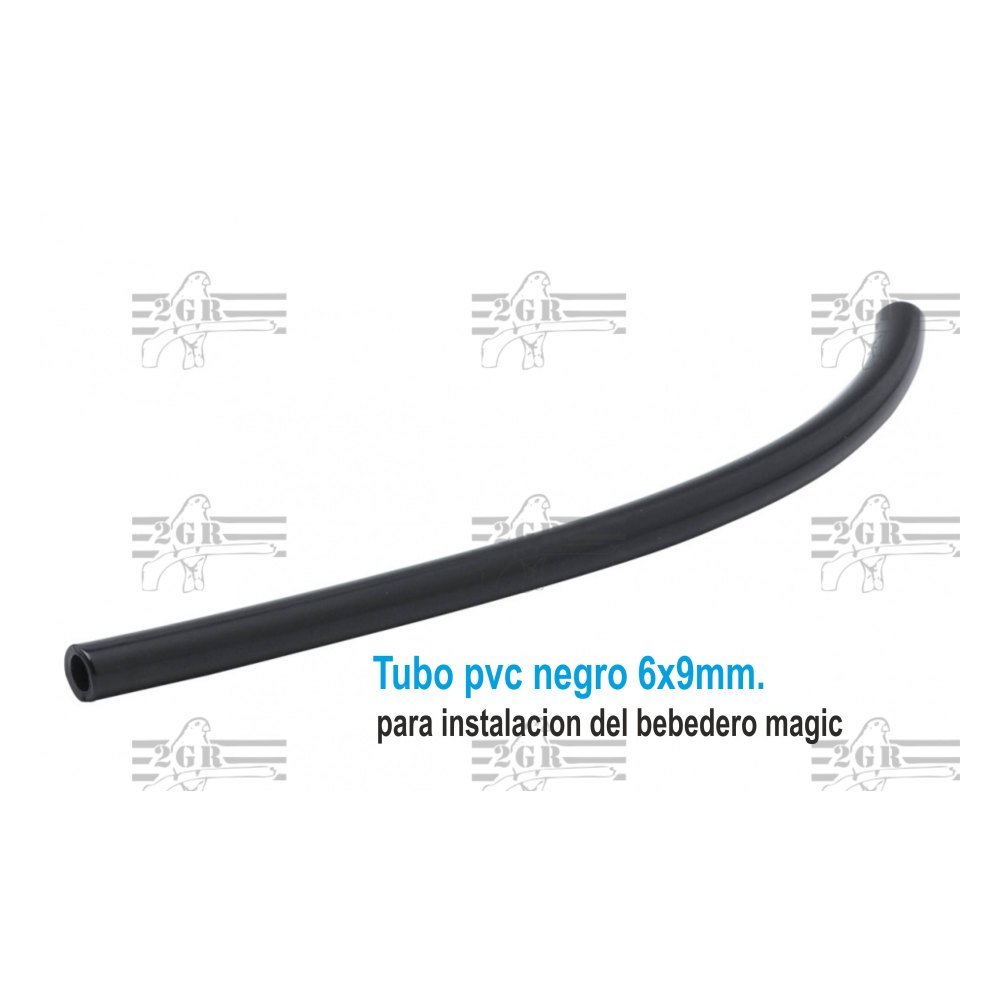 Tubo Pvc Alcapell 6x9mm. Color Negro