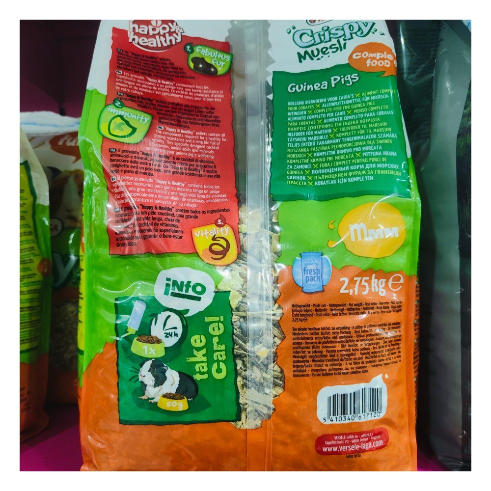 Cobaya Crispy Muesli 2.5 Kg. Versele-Laga