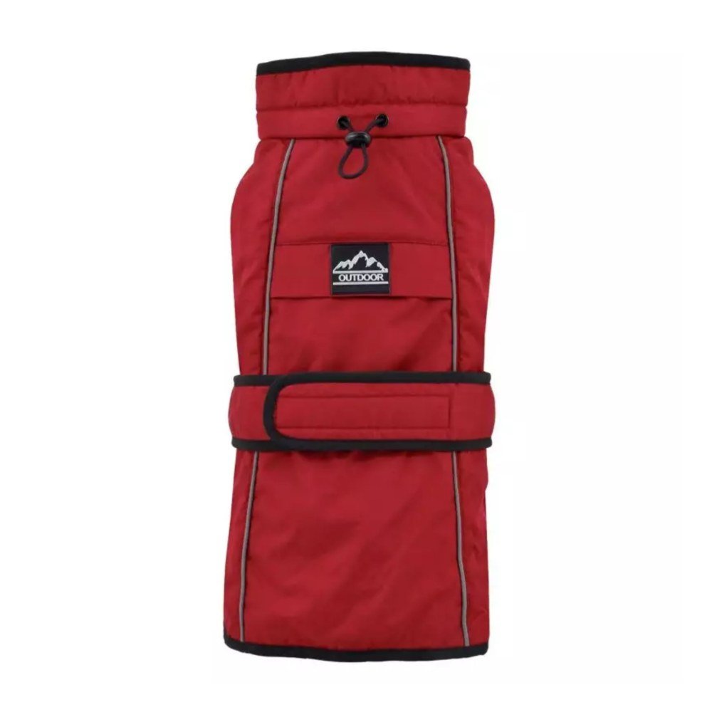 Impermeable con Forro Polar Rojo sin Patas 25 cm